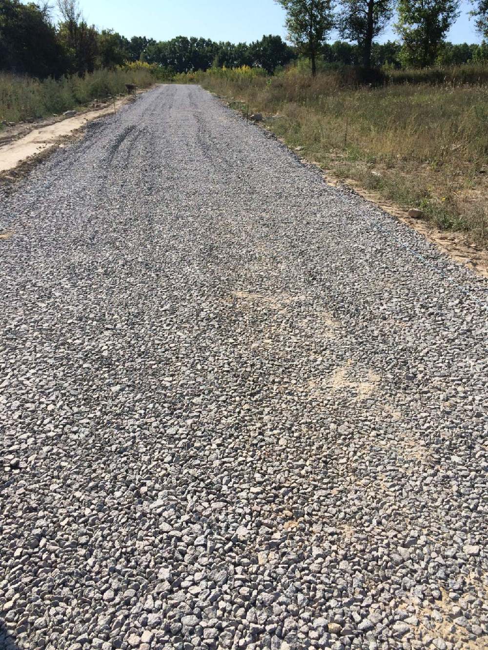 Строительство дорог в Москве и Московской области. . Устройство автомобильной дороги из щебня